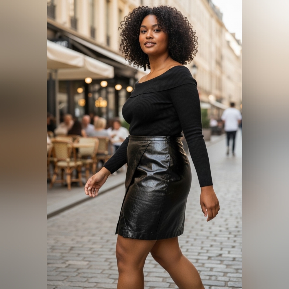 Black Faux Leather Mini Skirt - Sleek Women's Skirt